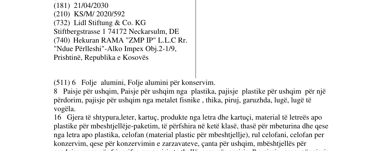 Zëri i markës Aromata në buletin
