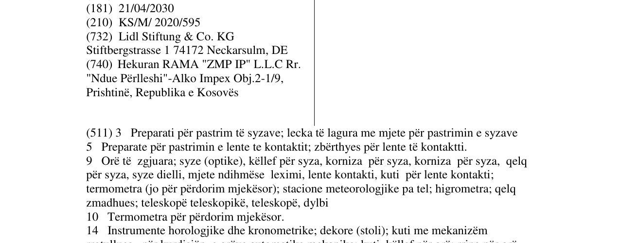 Zëri i markës Auriol në buletin