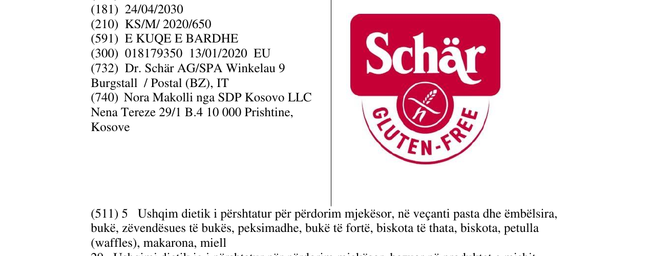Zëri i markës SCHAR në buletin