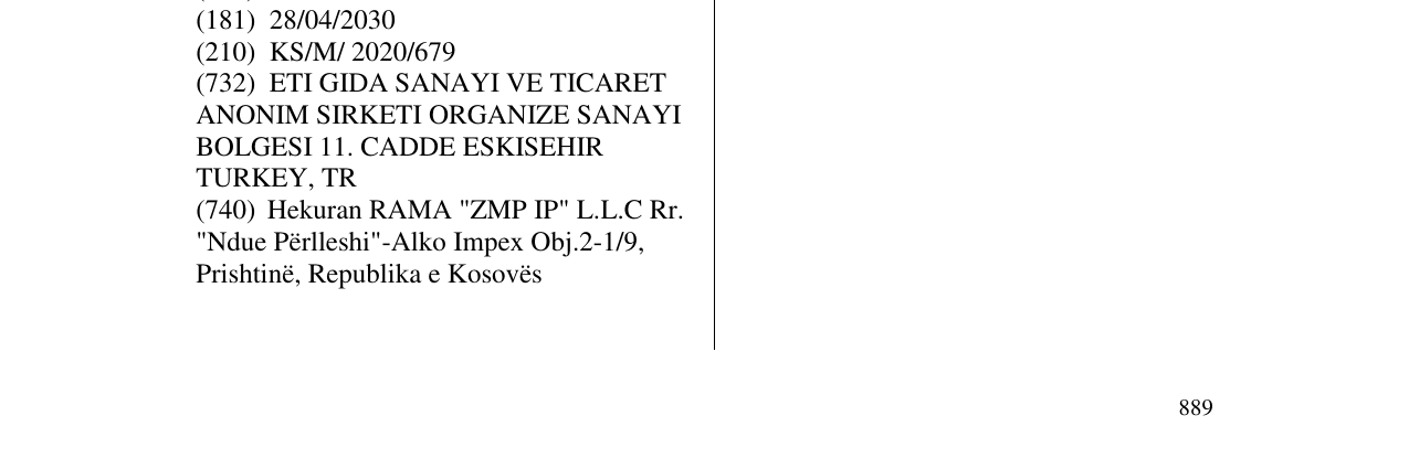 Zëri i markës ETI Pizza në buletin