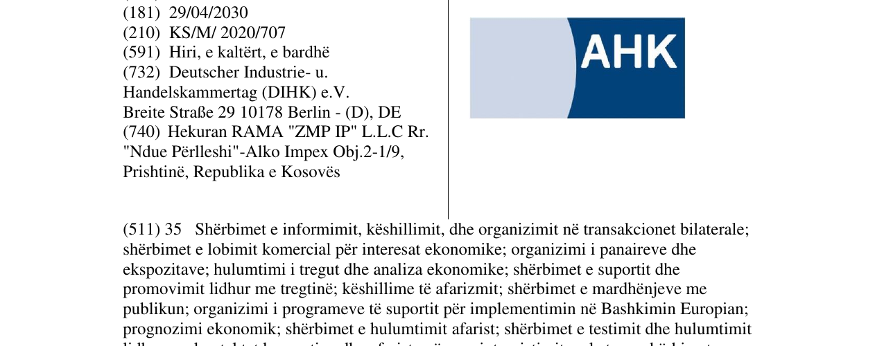 Zëri i markës AHK në buletin