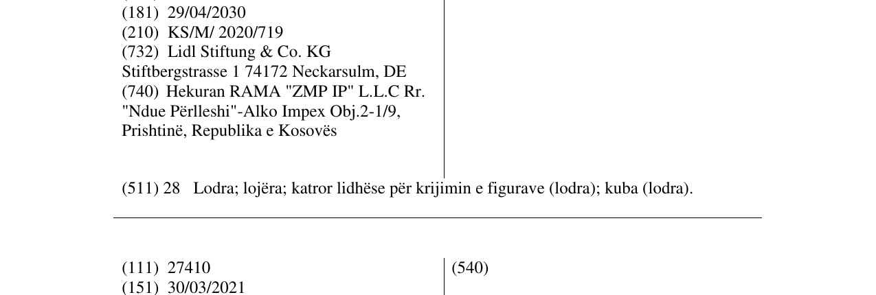 Zëri i markës Clippys në buletin