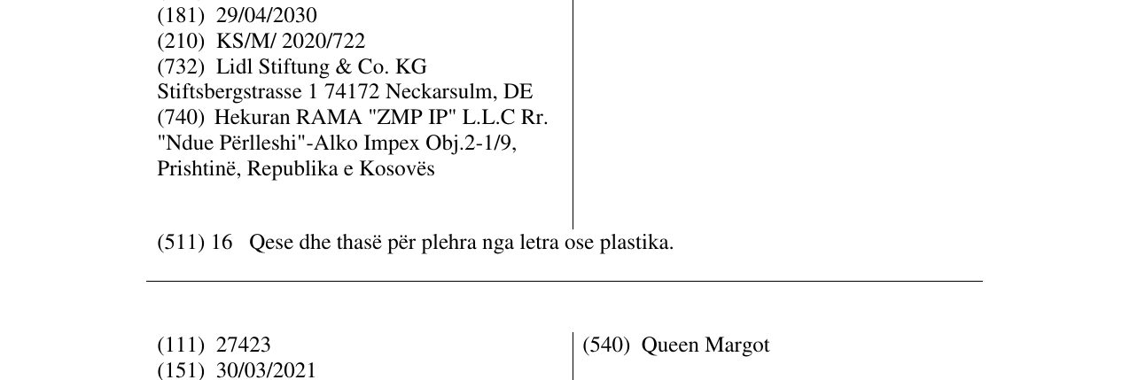 Zëri i markës Purio në buletin