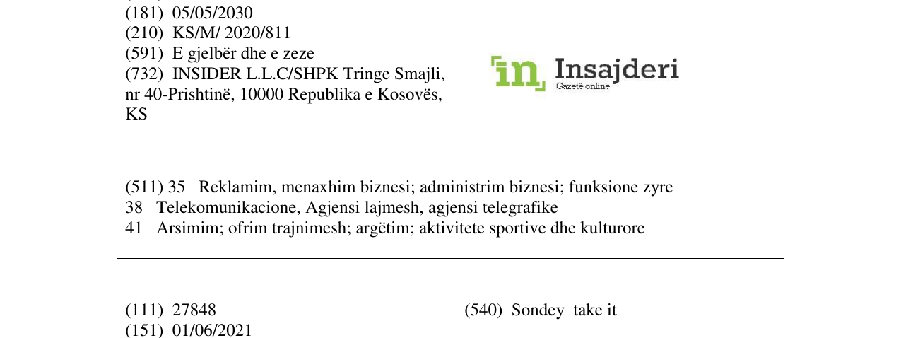 Zëri i markës in Insajderi në buletin