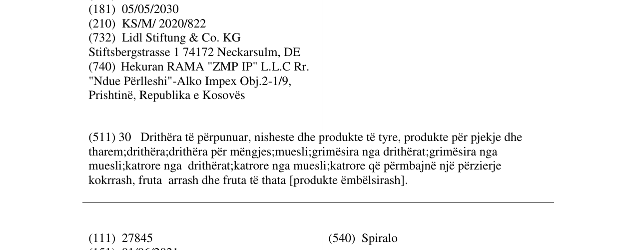 Zëri i markës Space Cookies në buletin