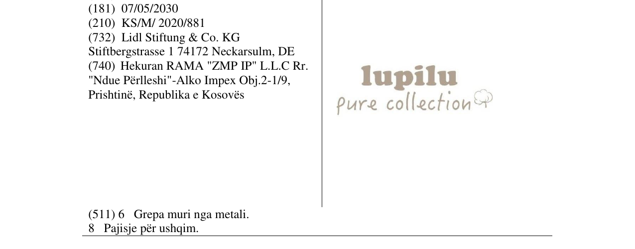 Zëri i markës LUPILU në buletin