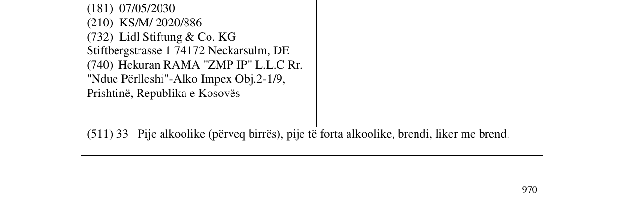 Zëri i markës Majestat në buletin
