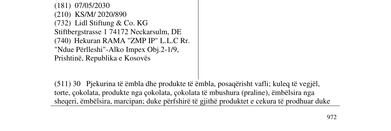 Zëri i markës Favorini në buletin