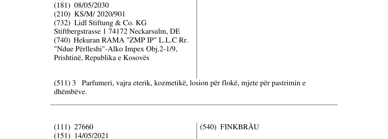 Zëri i markës Finale në buletin
