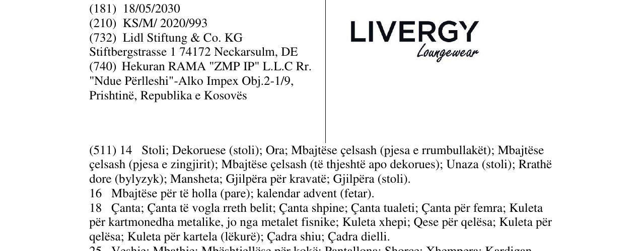 Zëri i markës LIVERGY në buletin