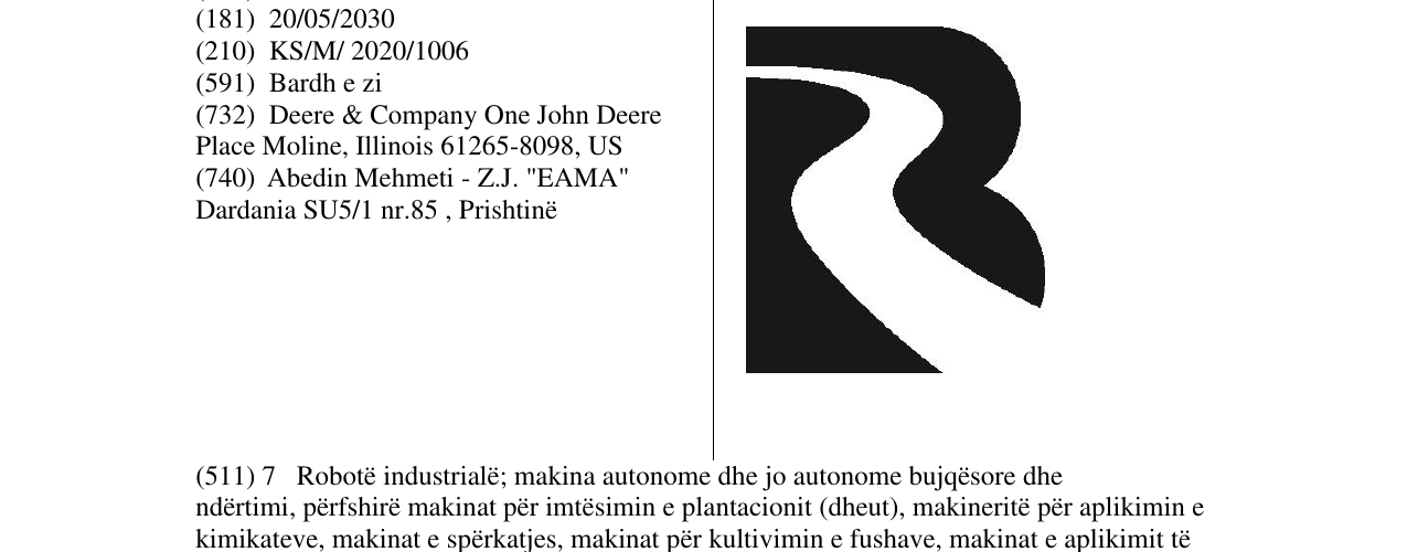 Zëri i markës Deere në buletin