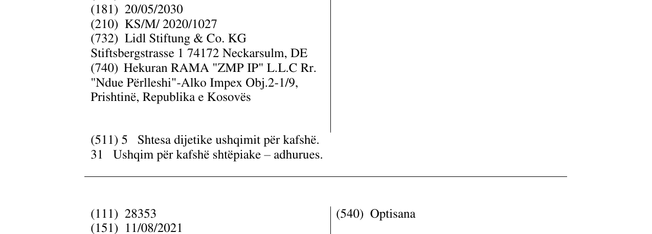Zëri i markës Orlando në buletin