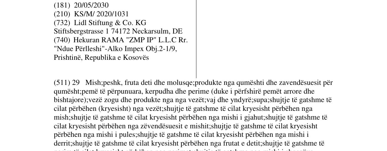 Zëri i markës NOSTJA në buletin