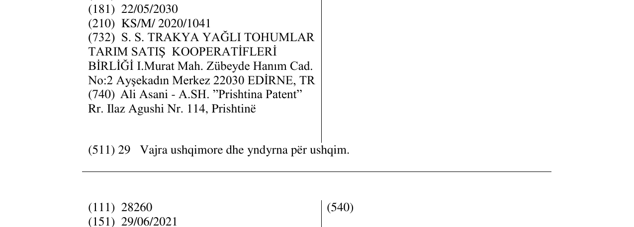 Zëri i markës birma në buletin