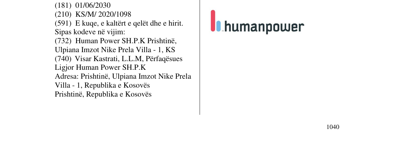 Zëri i markës HUMAN POWER në buletin