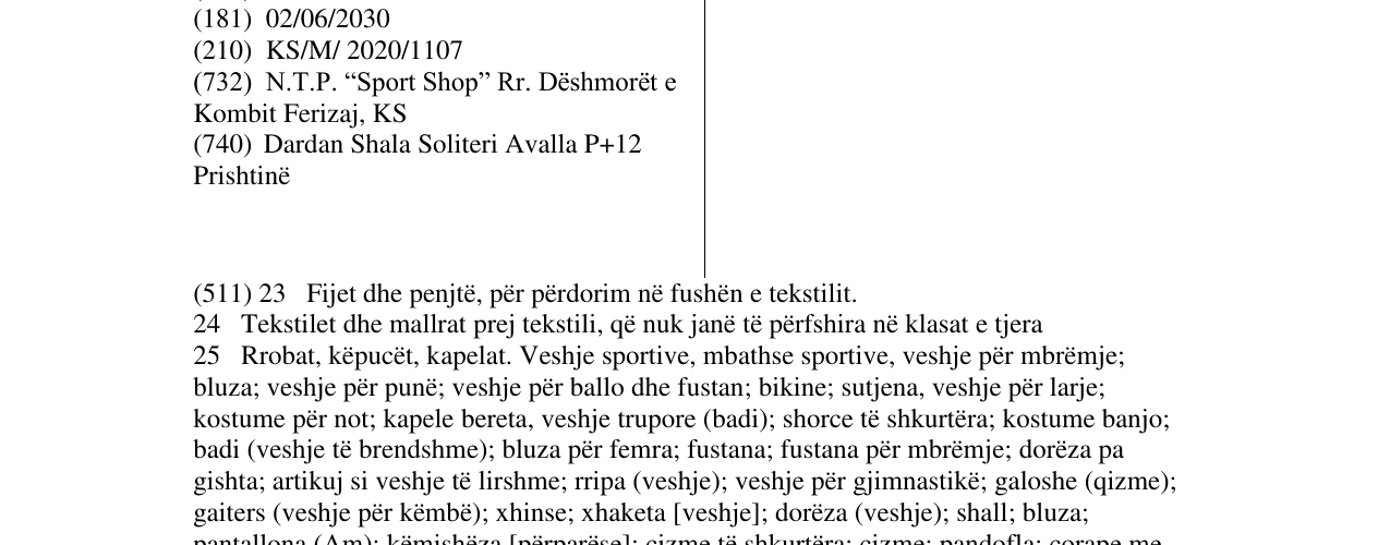 Zëri i markës shooTer në buletin