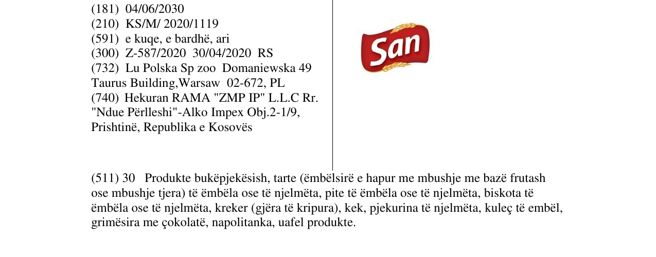 Zëri i markës SAN në buletin