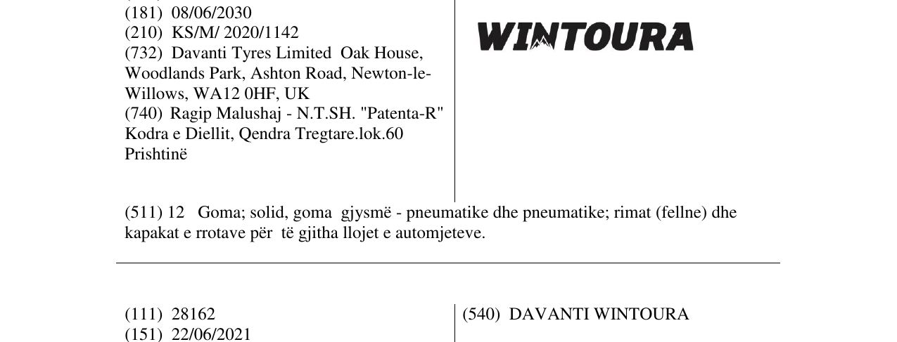 Zëri i markës WINTOURA në buletin