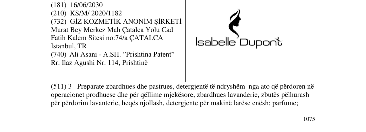 Zëri i markës Isabelle Dupont në buletin