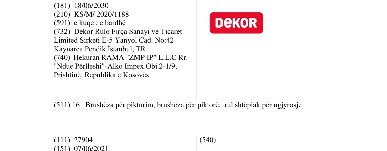 Zëri i markës DEKOR në buletin