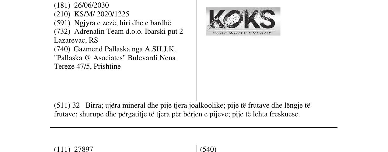 Zëri i markës KOKS në buletin
