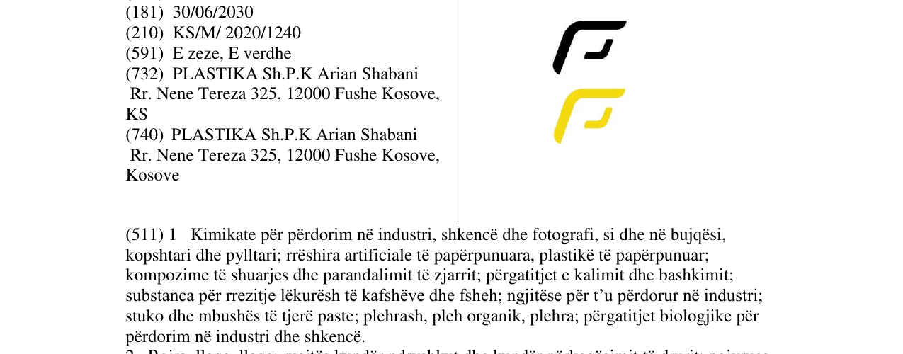 Zëri i markës plastika në buletin