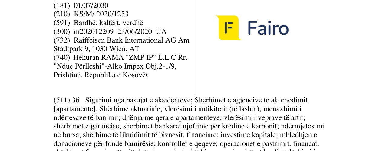 Zëri i markës FAIRO në buletin