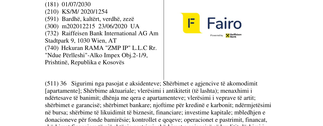 Zëri i markës FAIRO në buletin