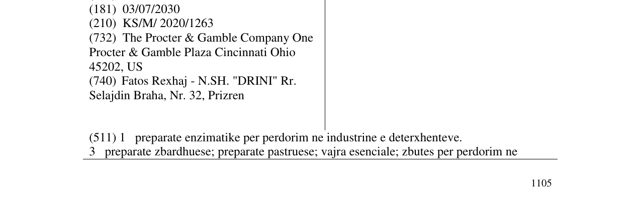 Zëri i markës PUREZYME në buletin