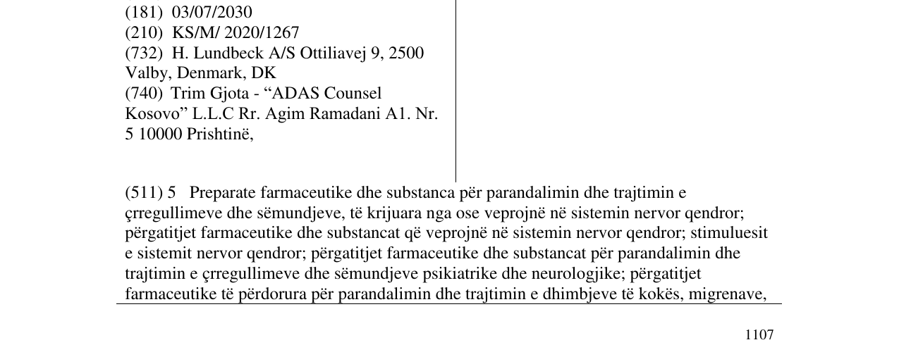 Zëri i markës BRINTELLIX në buletin