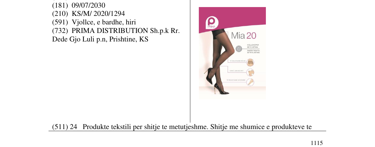 Zëri i markës PRIMA në buletin