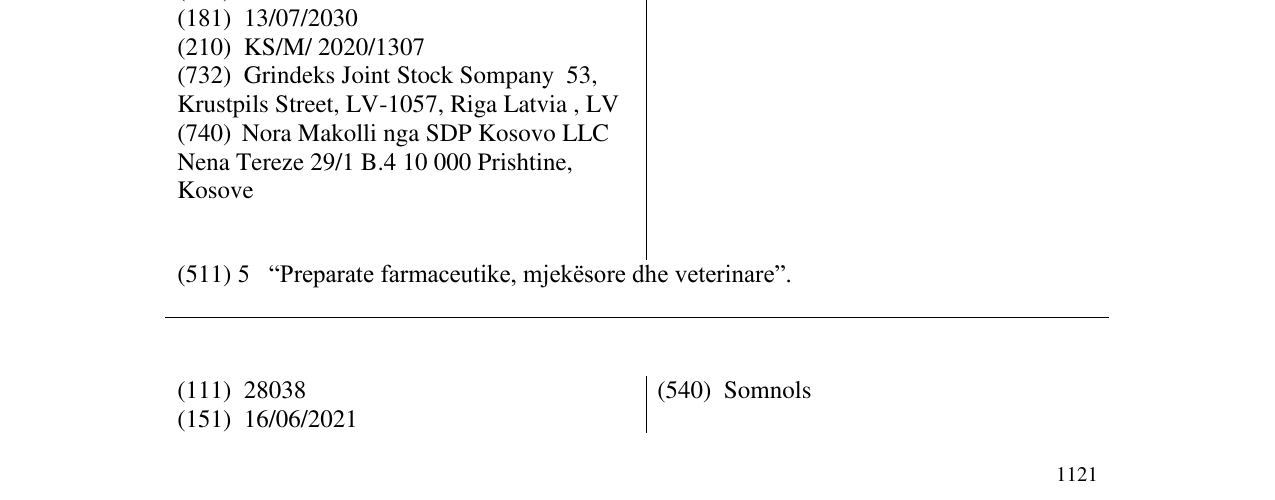 Zëri i markës Ofost në buletin