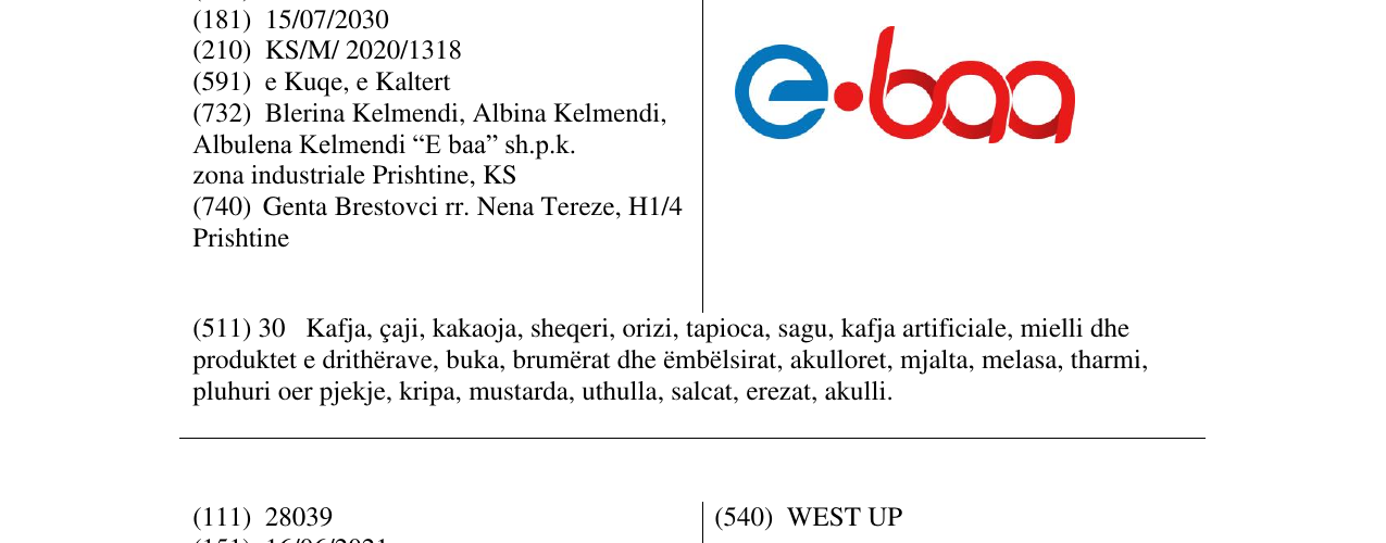 Zëri i markës e.baa në buletin