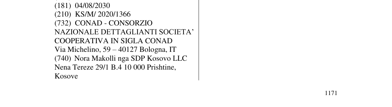 Zëri i markës CONAD LOGISTICS në buletin
