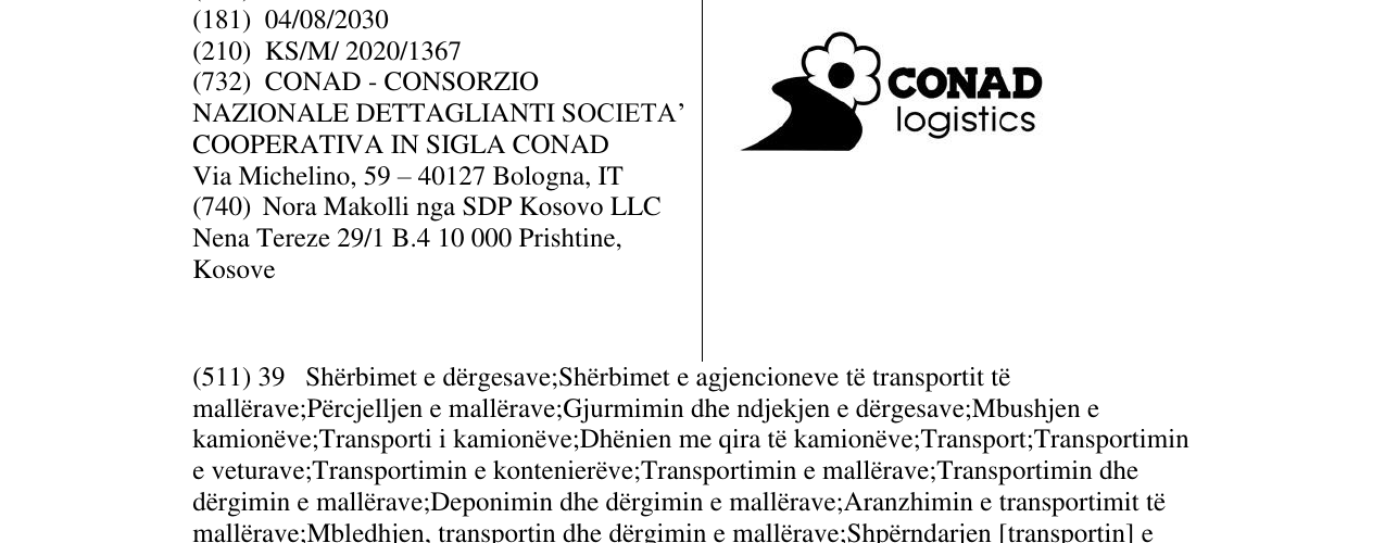 Zëri i markës CONAD në buletin