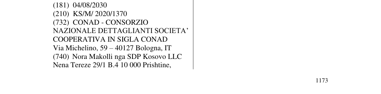 Zëri i markës SAPORI & SORRISI SPAZIO CONAD në buletin