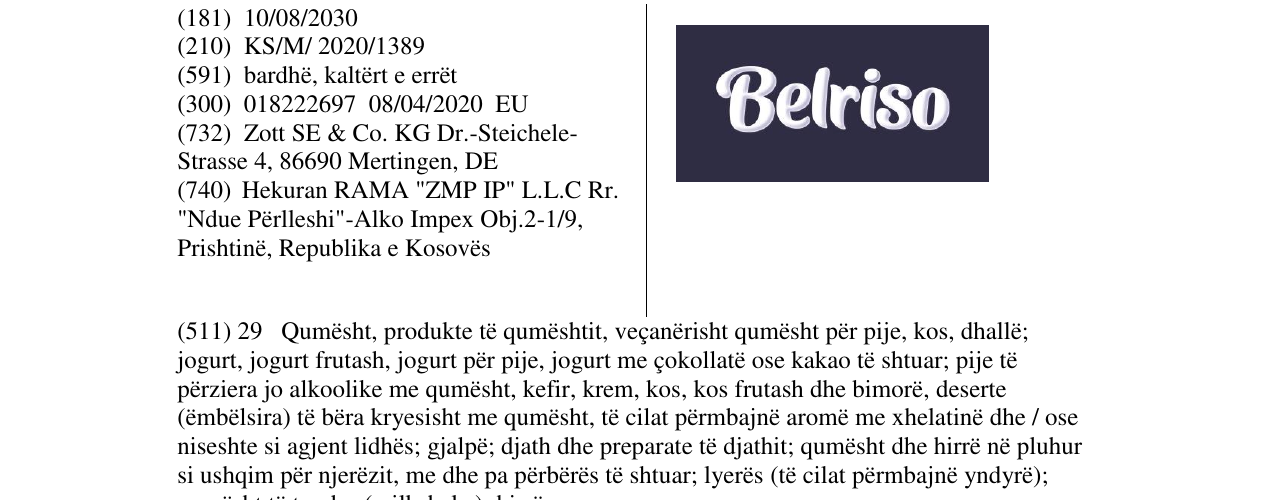 Zëri i markës belriso në buletin
