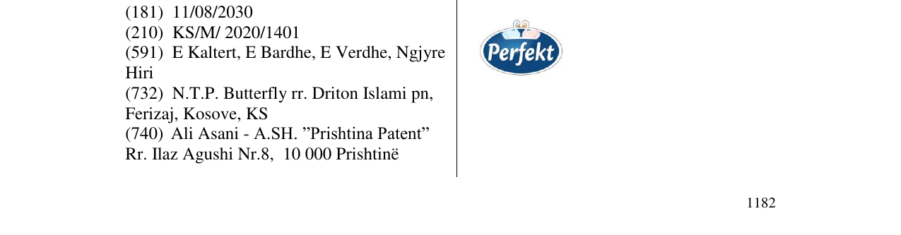 Zëri i markës Perfekt në buletin