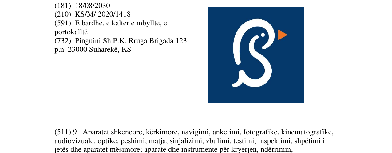Zëri i markës PINGUIN në buletin