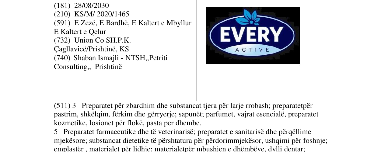 Zëri i markës every active në buletin