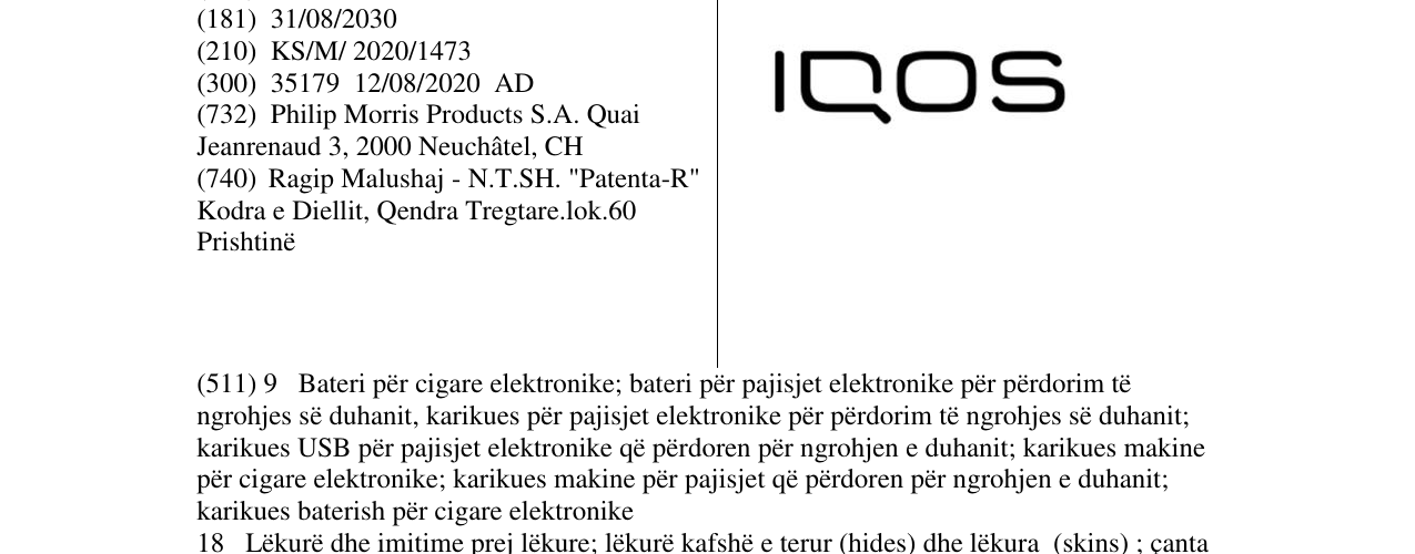 Zëri i markës IQOS në buletin