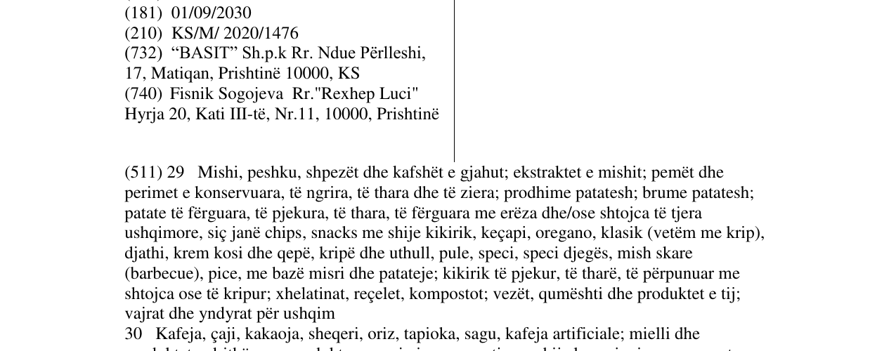 Zëri i markës CHAPO në buletin
