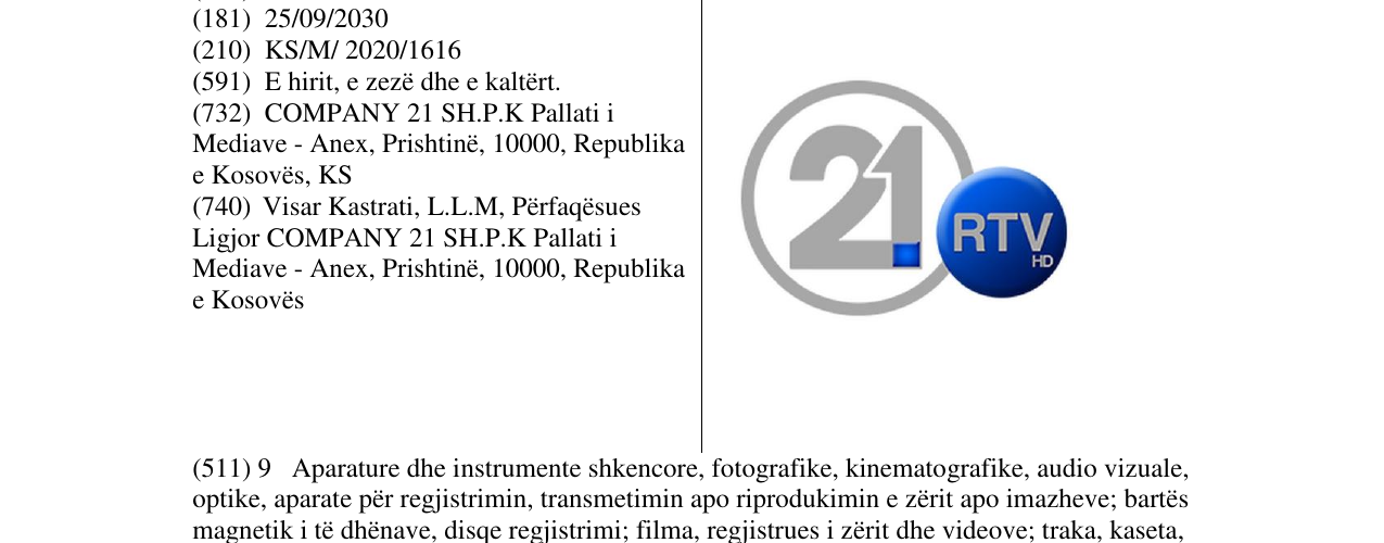 Zëri i markës 21 RTV në buletin