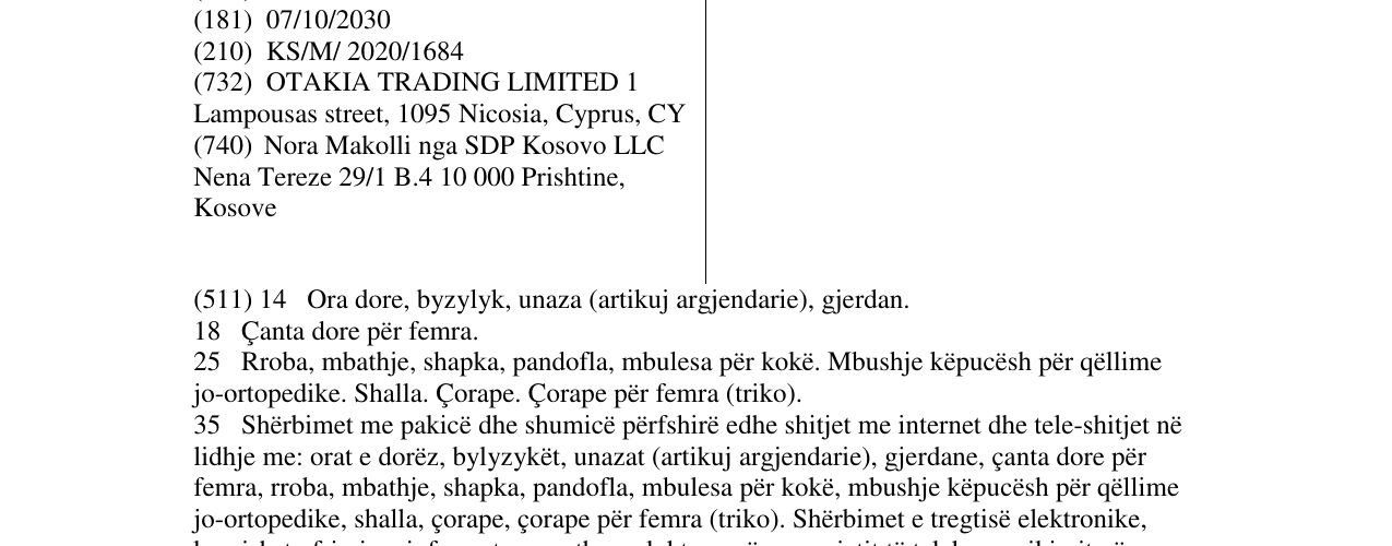 Zëri i markës MIGATO në buletin