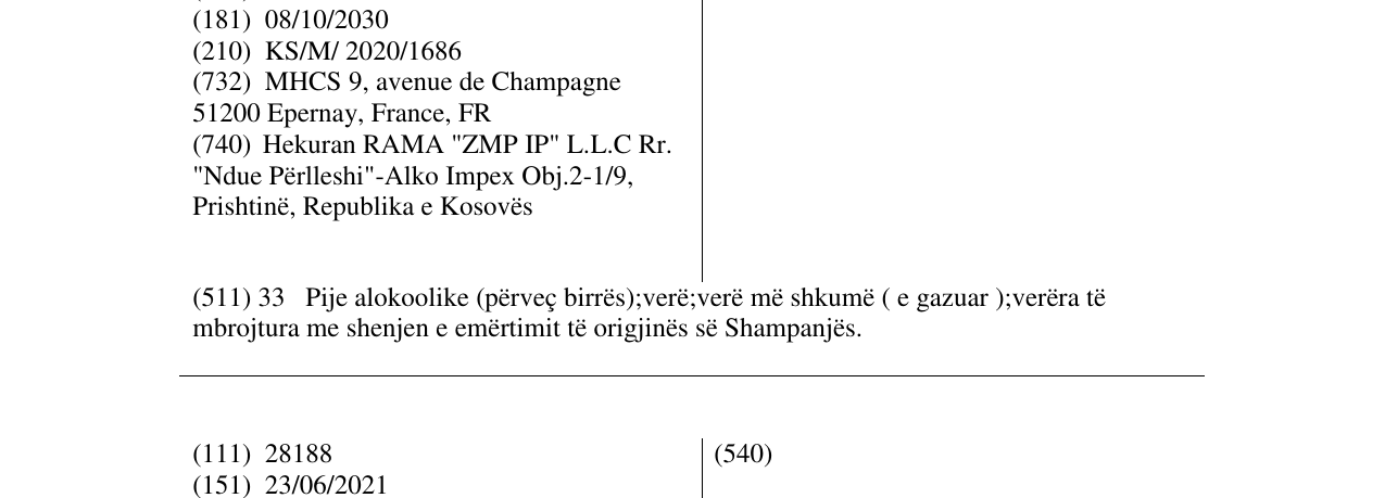 Zëri i markës KRUG në buletin