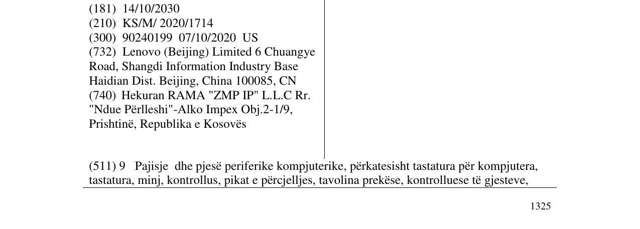 Zëri i markës LENOVO GO në buletin