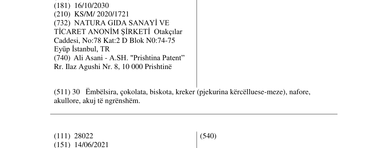 Zëri i markës Golf Dondurma në buletin