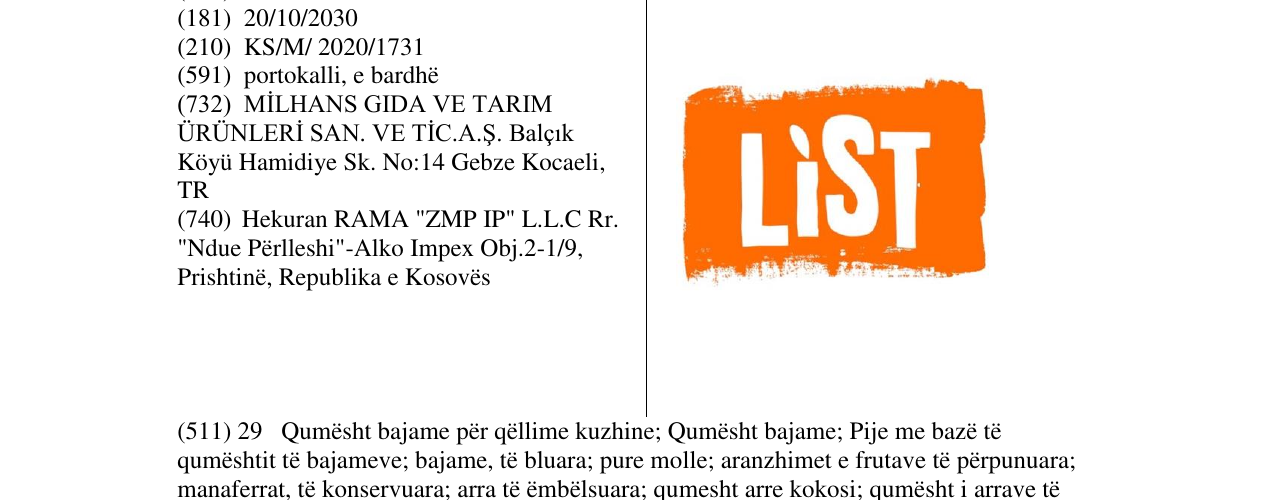 Zëri i markës list në buletin