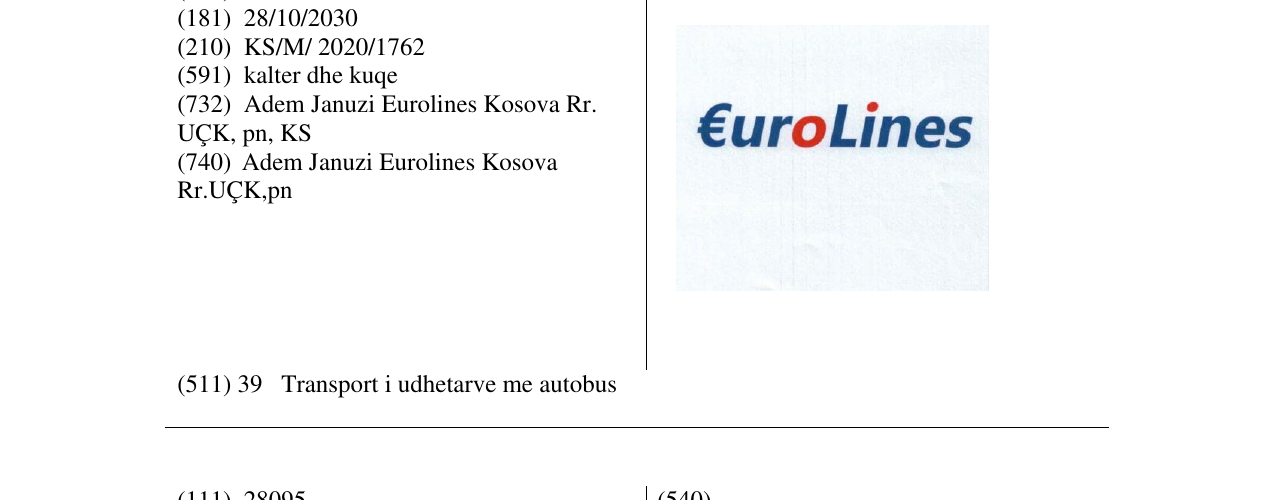 Zëri i markës Euro Lines në buletin