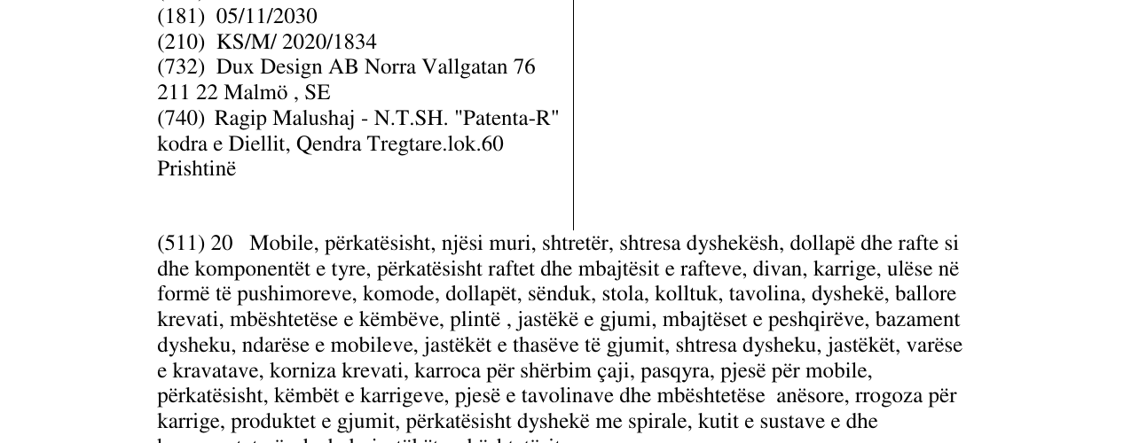 Zëri i markës DUX në buletin